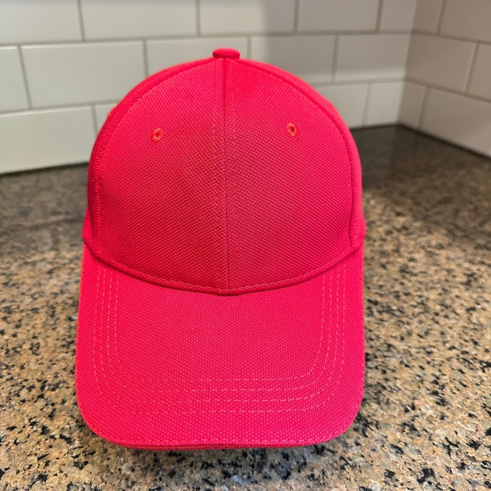 Baseball Cap Adjustable Red Zipper Strap Hat Casual Outdoor